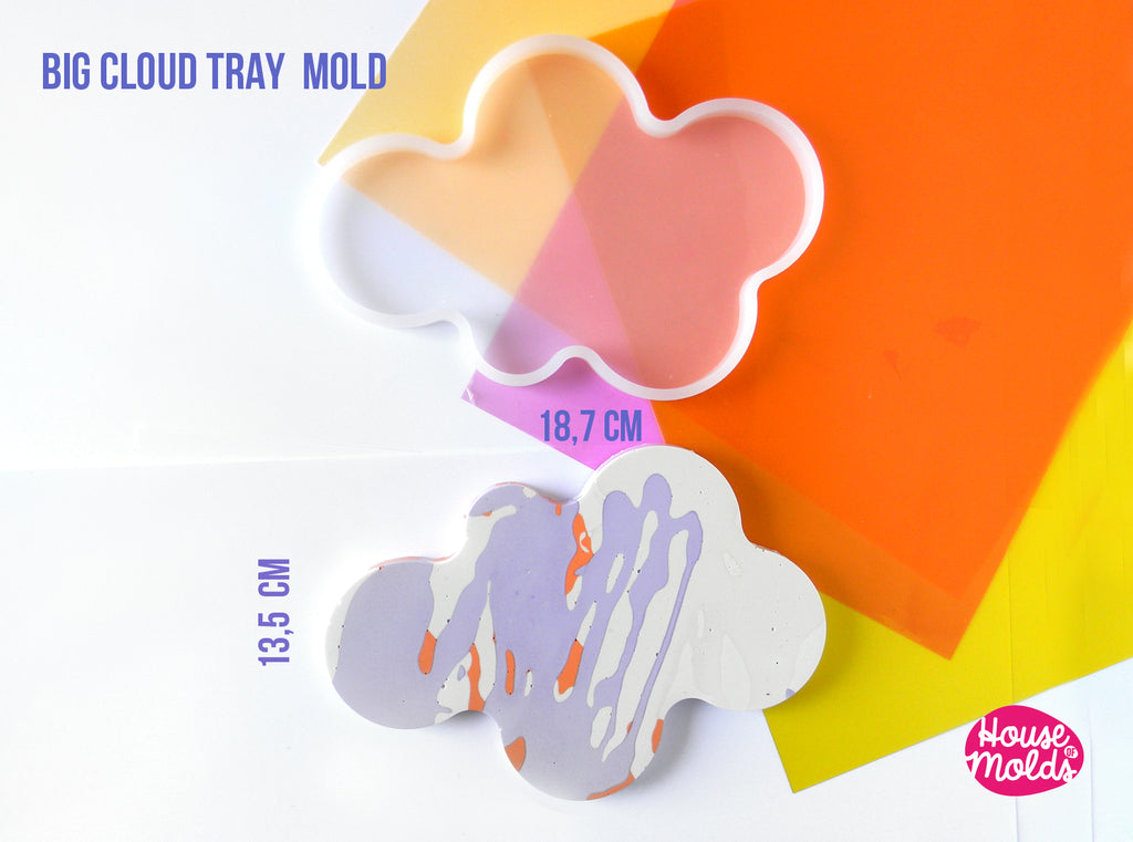 Cloud tray industrial Mould  - 18,7  cm x 13,5  cm  thickness 1 cm - READY TO SHIP