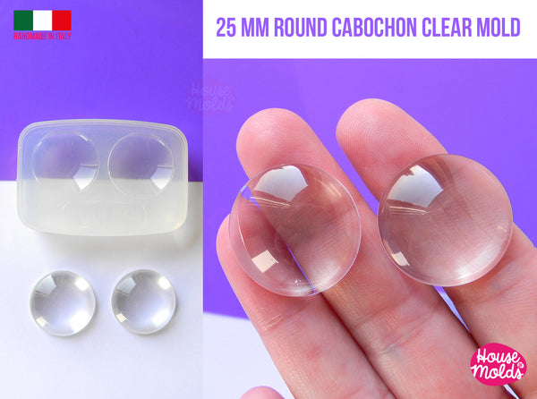 Clear silicone cabochon mold - 8 cavity - epoxy resin mold