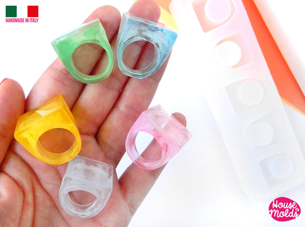 Rings Mold, Clear Silicone Molds for Multiple Styles and Shape Ring Molds,  Create Your Own Resin Rings.mr040 