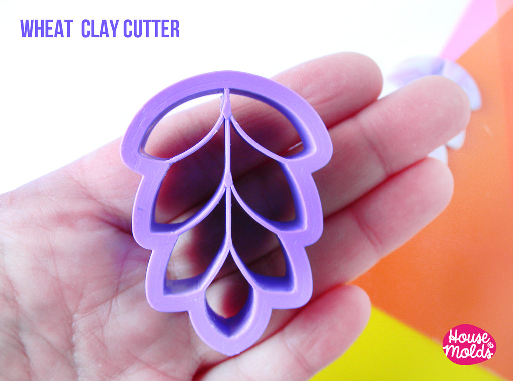 WHEAT SHAPE  CLAY CUTTER  - BIOBASED PLA - CLEAN CUT EDGES - House of Molds