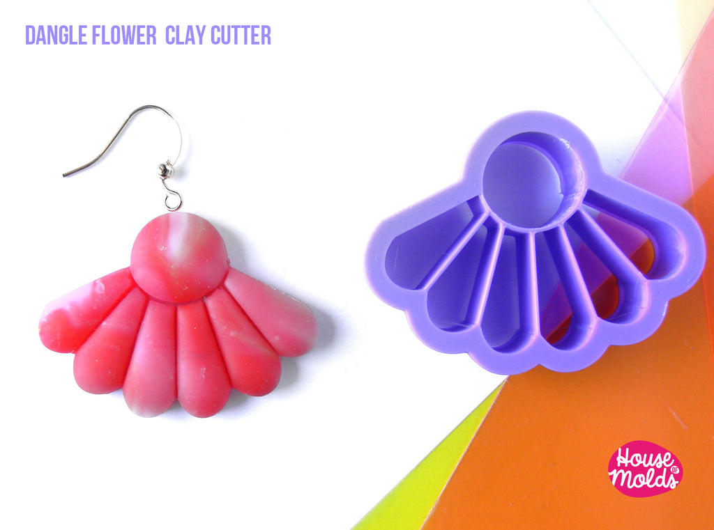 DANGLE  FLOWER CLAY CUTTER - BIOBASED PLA - CLEAN CUT EDGES -House of Molds