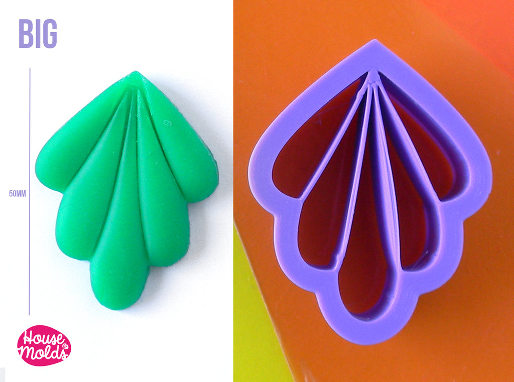 EMBOSSED SCALLOPED FLOWER CLAY CUTTER  - BIOBASED PLA - CLEAN CUT EDGES -House of Molds
