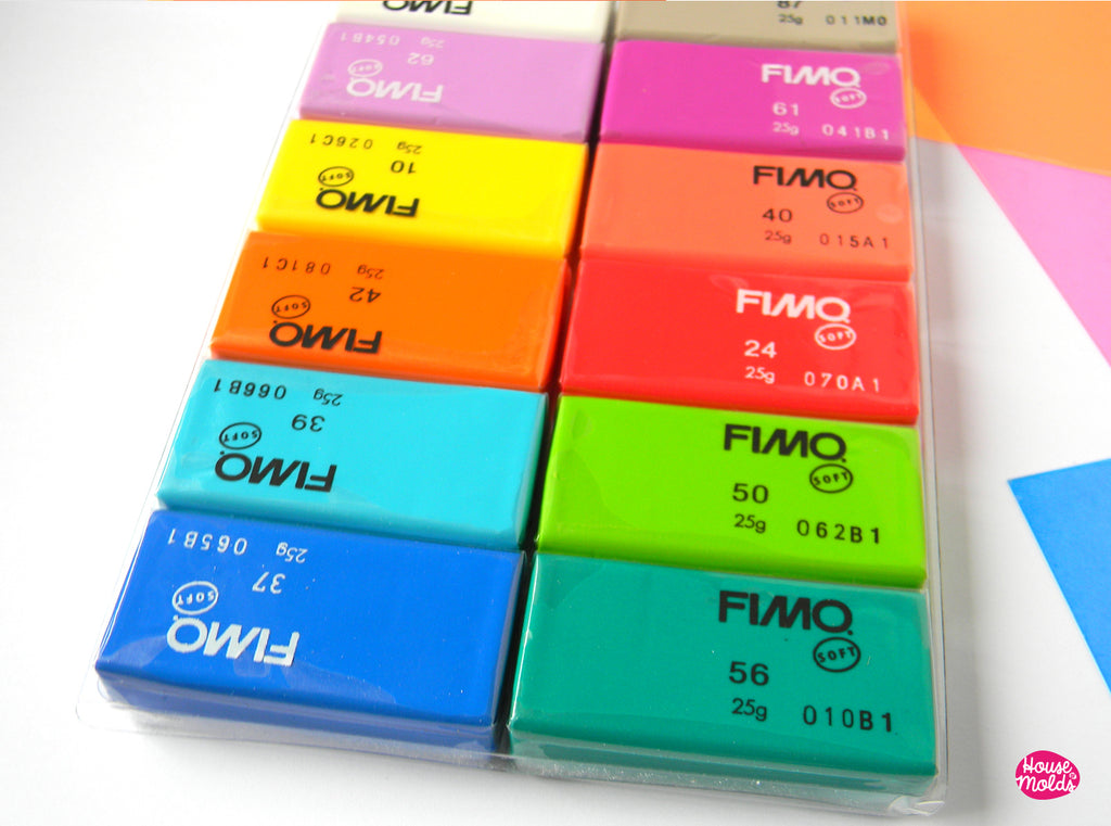 FIMO SOFT BRILLIANT -12 X 25 g - 12 COLOURS SET - POLYMER CLAY