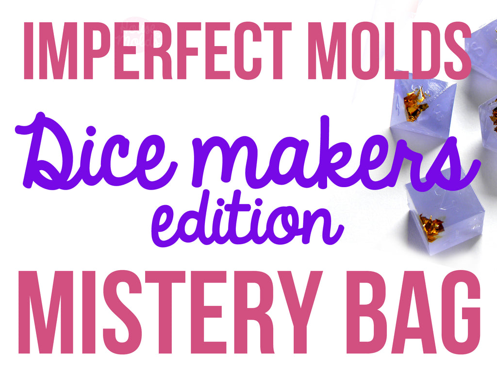 Dice Molds Mistery pack !  Includes 7 dice molds with imperfect parts or  used from us - Super Offer Price from houseofmolds