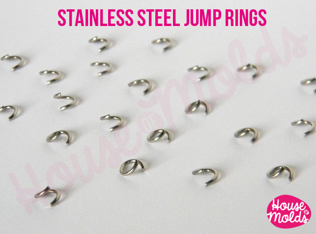 Stainless Steel Open Jump Rings - DIAMETERS TO CHOOSE- very resistant and quickly link your pendant with necklace