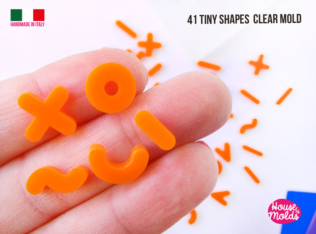 TINY Memphis Shapes 41 cavityes Clear Mold  - glossy and smooth surface House of molds
