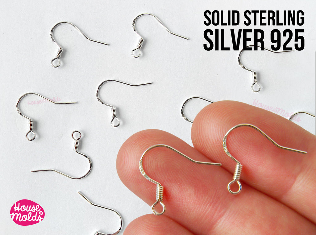 Solid Sterling Silver 925 Flattened French Ears hooks  - marked S925 - luxury quality- out of stock