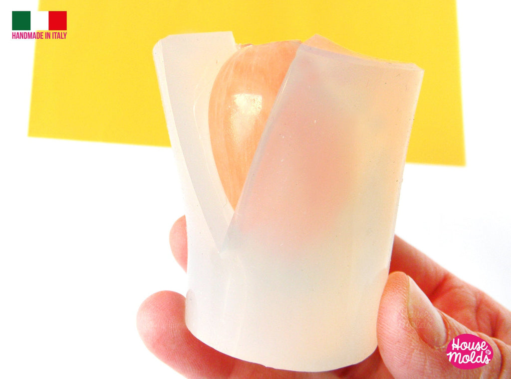 Smooth Egg Clear Mold -30 mm max diameter x 46 mm tall-super glossy resin reproductions -house of molds