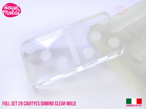 28 Cavities Double 6 Dominoes Mold, Jumbo Domino Mold for Resin, Shiny &  Durable