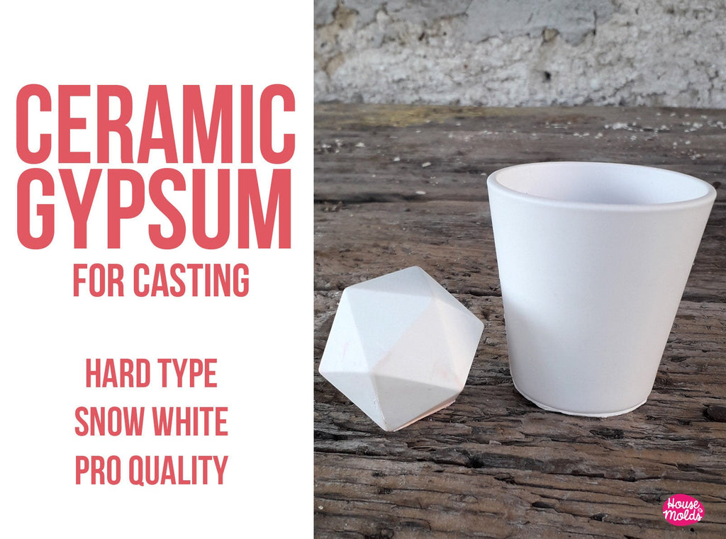 White Ceramic Gypsum 4 Castings, Pottery , Doll making - Hard Type - Professional Quality- Leave Clean non Powdery surfaces