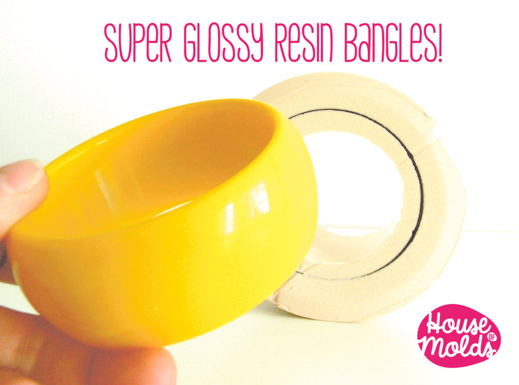 Chunky bangle Mold , 68 mm inner diameter and 32 mm tall bangle , clear silicone mold for resin super shiny