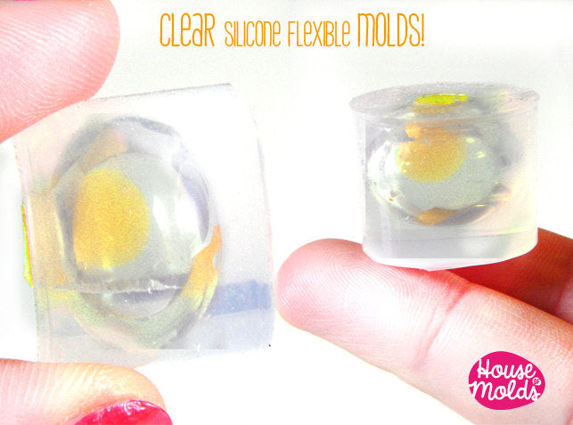 7,5 mm spheres Clear Molds - super shiny - house of molds