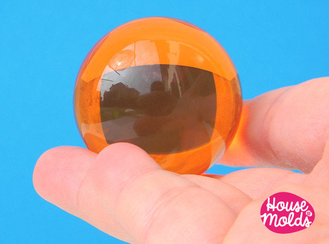 Clear Mold for Sphere 4 cm diameter ,Mold for resin Ball,House of Molds super clear Mold