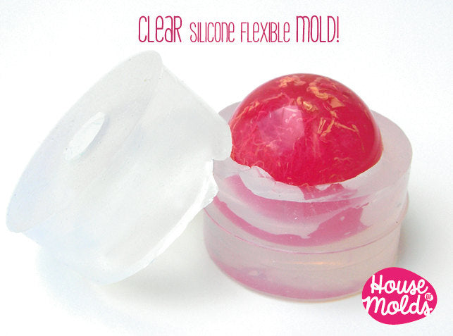 Clear Mold for Sphere 3 cm diameter ,Mold for resin Ball-house of molds clear mold