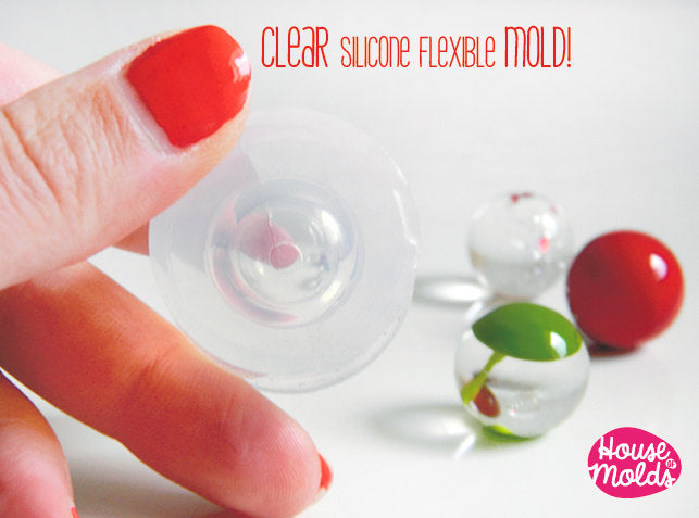 Clear Mold for Sphere 2 cm diameter ,Mold for resin Ball-super shiny surface Clear like glass mold!