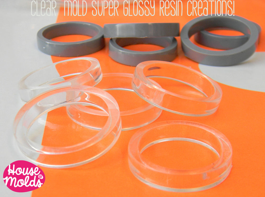 Mens Band Rings 5 Sizes Clear Mold,Mold for Multisize Band rings usa sizes 10,11,12,13,14 ,big band rings resin mold,transparent rubber