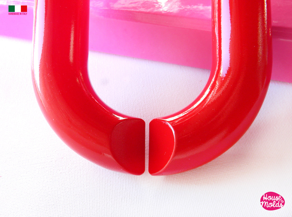 HUGE 3D OVAL LINK CHAIN Clear Mold -LINK  size  17  x 11,5 cm and 2,7 cm thickness - Super shiny and glossy surface