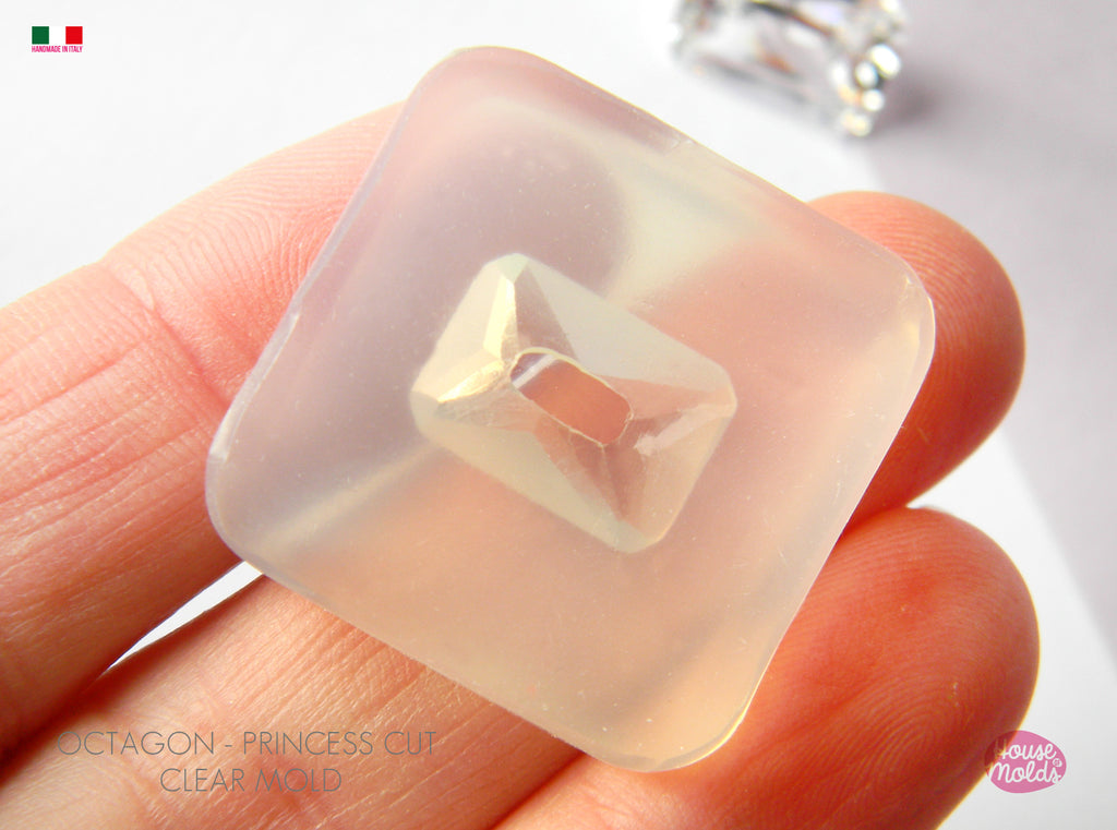 Octagonal Princess Cut  Diamond  Mold  -  Mold for your precious  keepsakes - super shiny and glossy (Copia) (Copia)