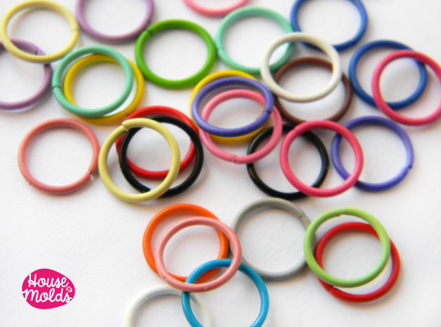 Colours Mix Jump Rings - Diameter 10 mm - Add more fun to your Creations- 50 pcs mixed colours