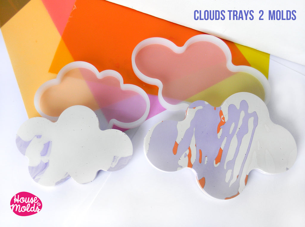 Cloud tray industrial Mould  - 18,7  cm x 13,5  cm  thickness 1 cm - READY TO SHIP