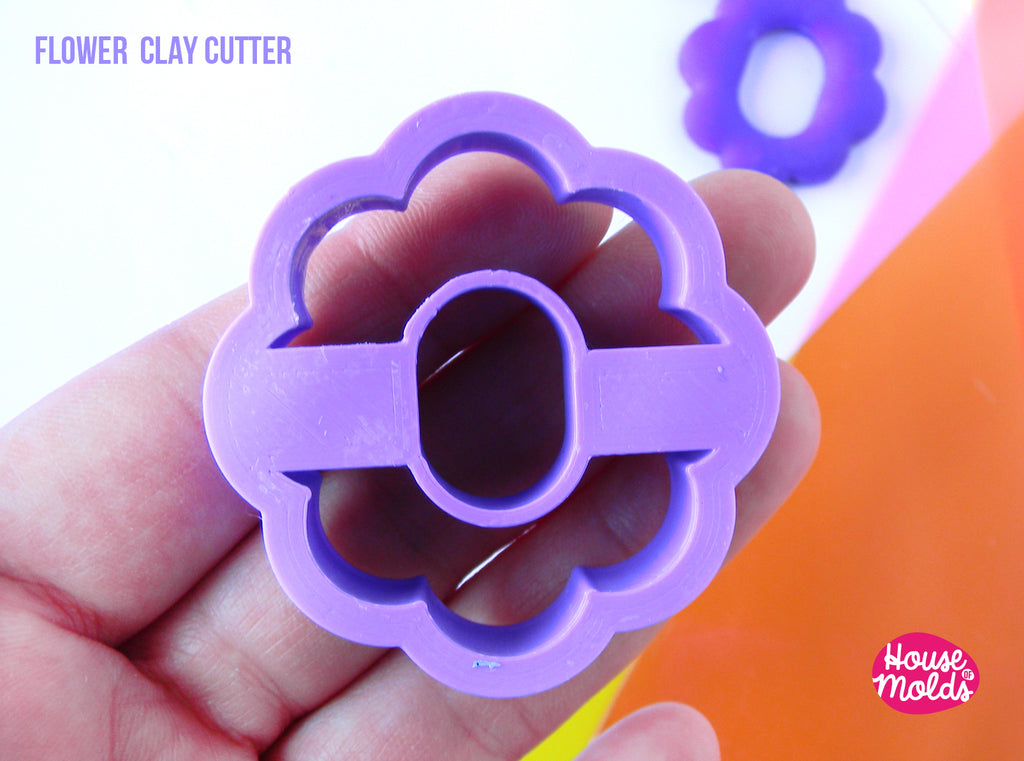 ART DECO FLOWER CLAY CUTTER - BIOBASED PLA - CLEAN CUT EDGES -House of Molds