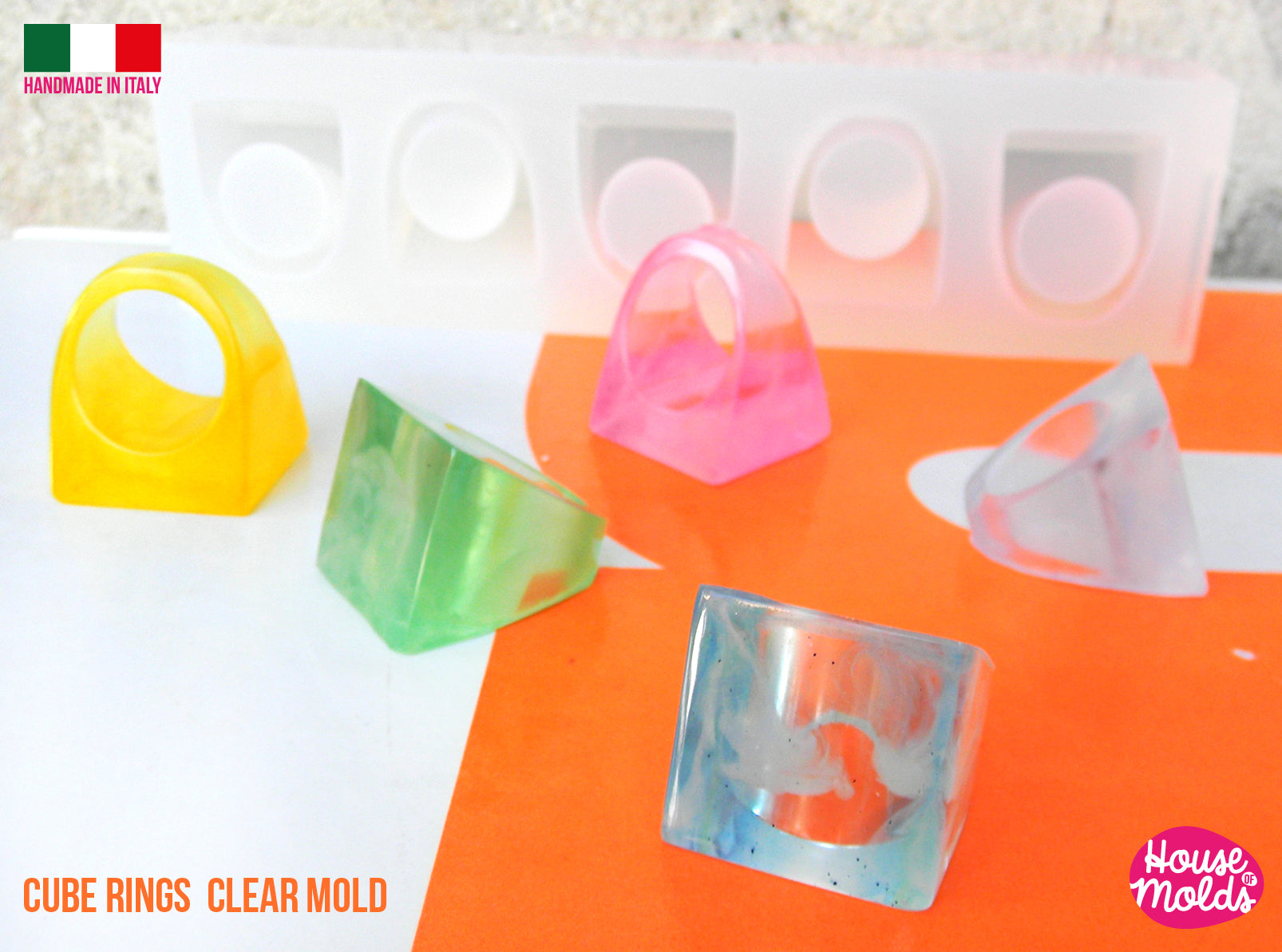 Clear Multi Size Oval Bubble Rings- Clear Mold to make 4 size Bubble r –  House Of Molds