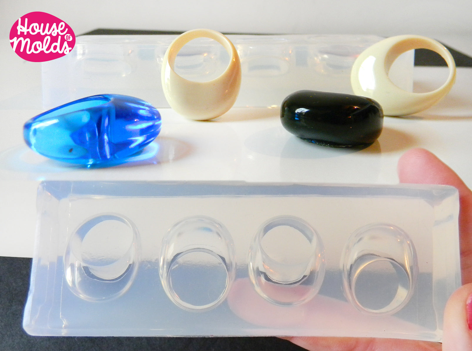Clear Multi Size Oval Bubble Rings Clear Mold to Make 4 Size Bubble  Ring-resin Rings Maker-super Shiny Creations 