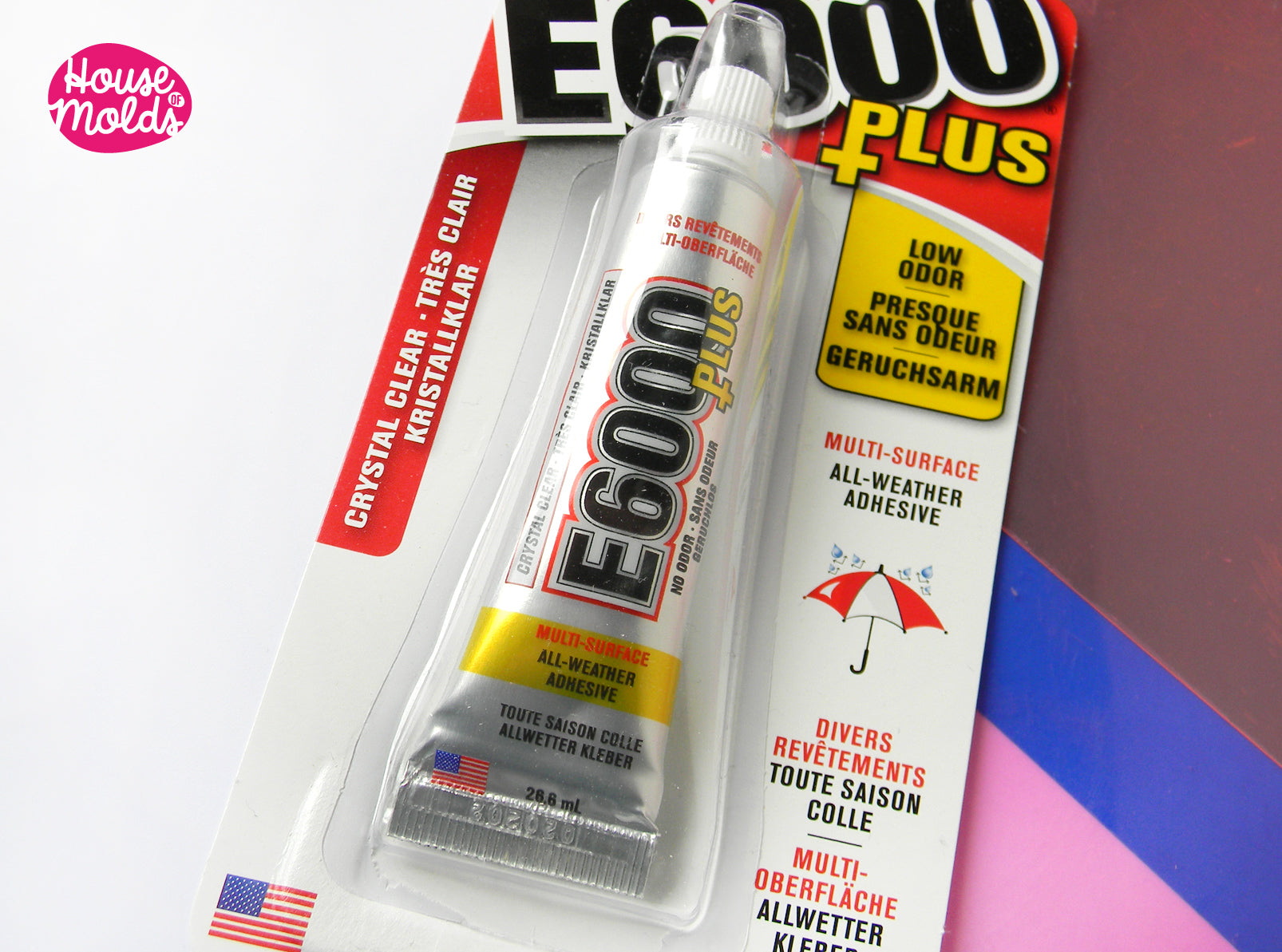 E6000 Plus Adhesive 0.9 or 1.9 Oz No Odor 