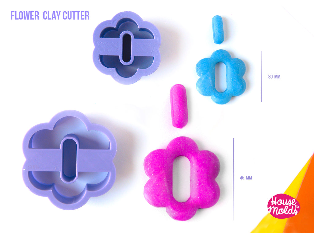 FLOWER #2 CLAY CUTTER - BIOBASED PLA - CLEAN CUT EDGES