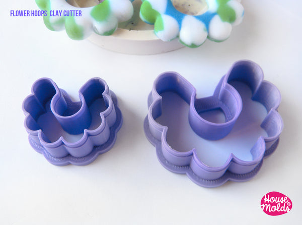 FLOWER HOOPS CLAY CUTTER - BIOBASED PLA - CLEAN CUT EDGES – House Of Molds