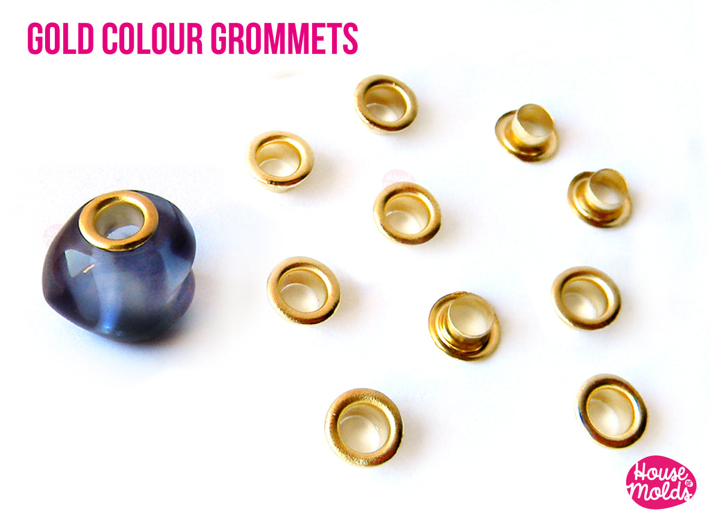 Brass Grommets Gold Colour for European style Beads,drilled Bead, Inner Hole 4,5 mm