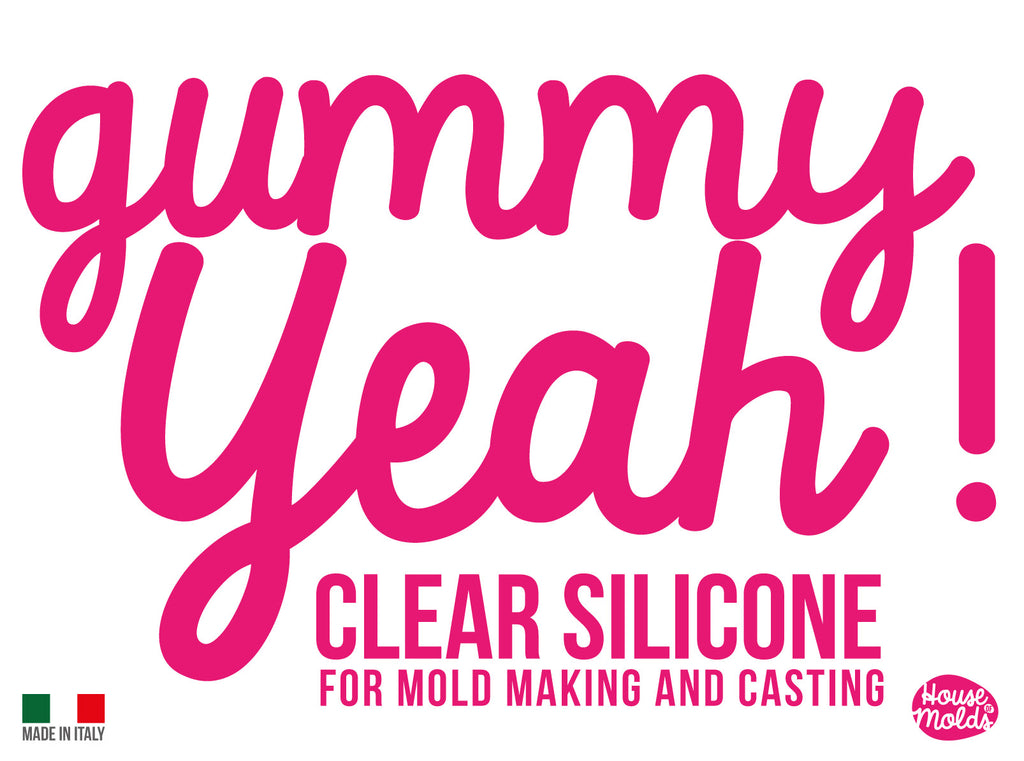 Gummy yeah ! Clear Platinum RTV Silicone for mold making and casting- 22 SHORES -premium quality -made in Italy