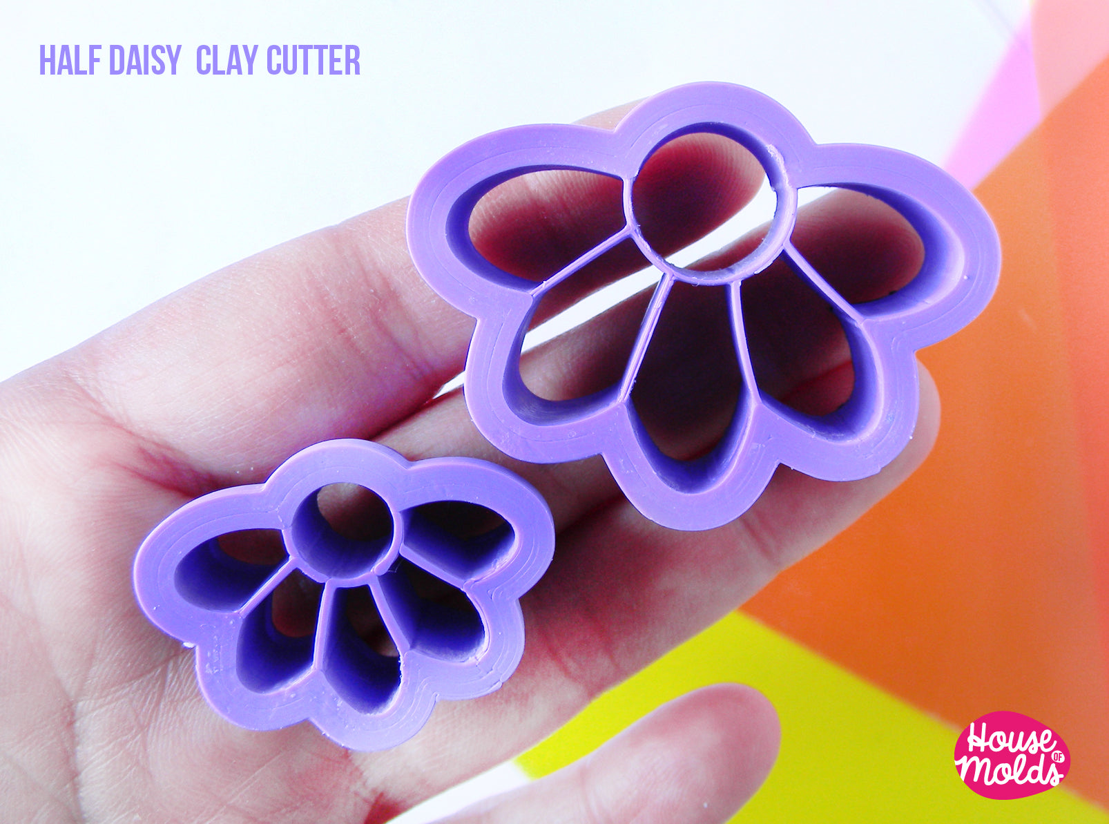 HALF DAISY CLAY CUTTER - BIOBASED PLA - CLEAN CUT EDGES – House Of Molds