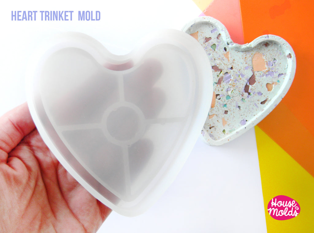 Heart Coaster industrial Mould  - 10 x 11 cm  thickness 1,6 cm - READY TO SHIP