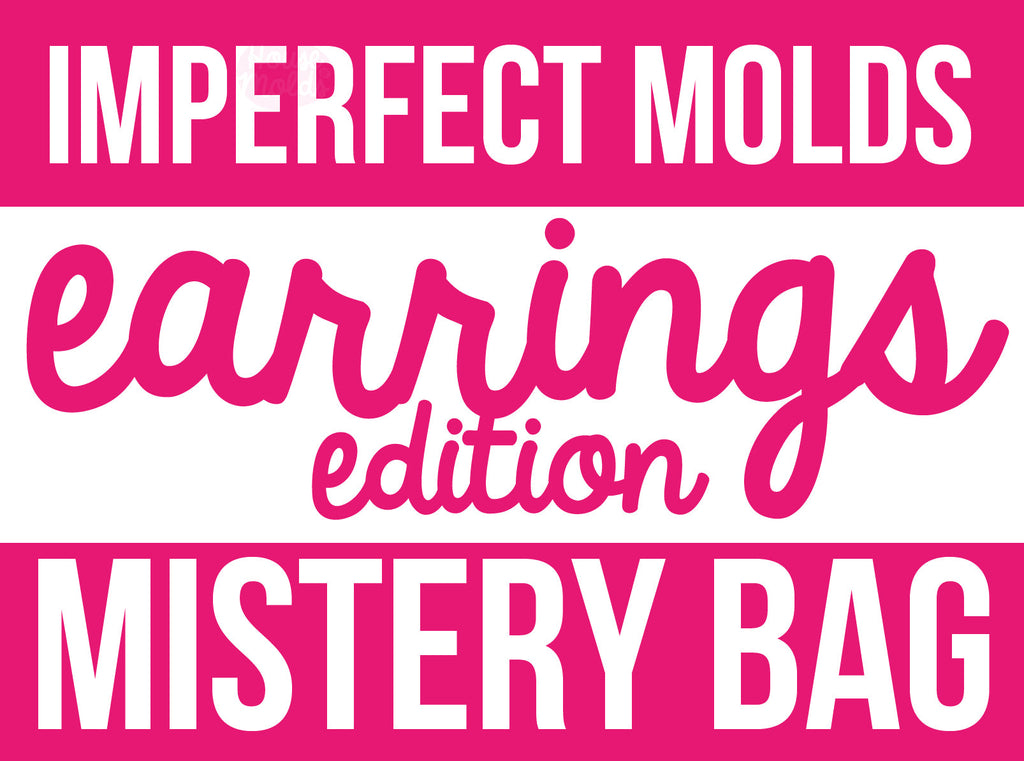 Earrings Molds Mistery pack !  Includes 5 earrings molds with imperfect parts or  used from us - Super Offer Price from houseofmolds