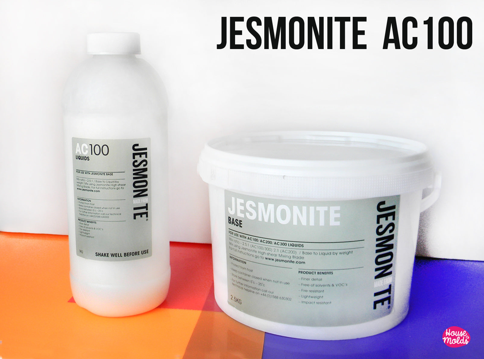 Jesmonite AC100 Non Toxic Water Based Resin For Casting ( Base + Liqui –  House Of Molds