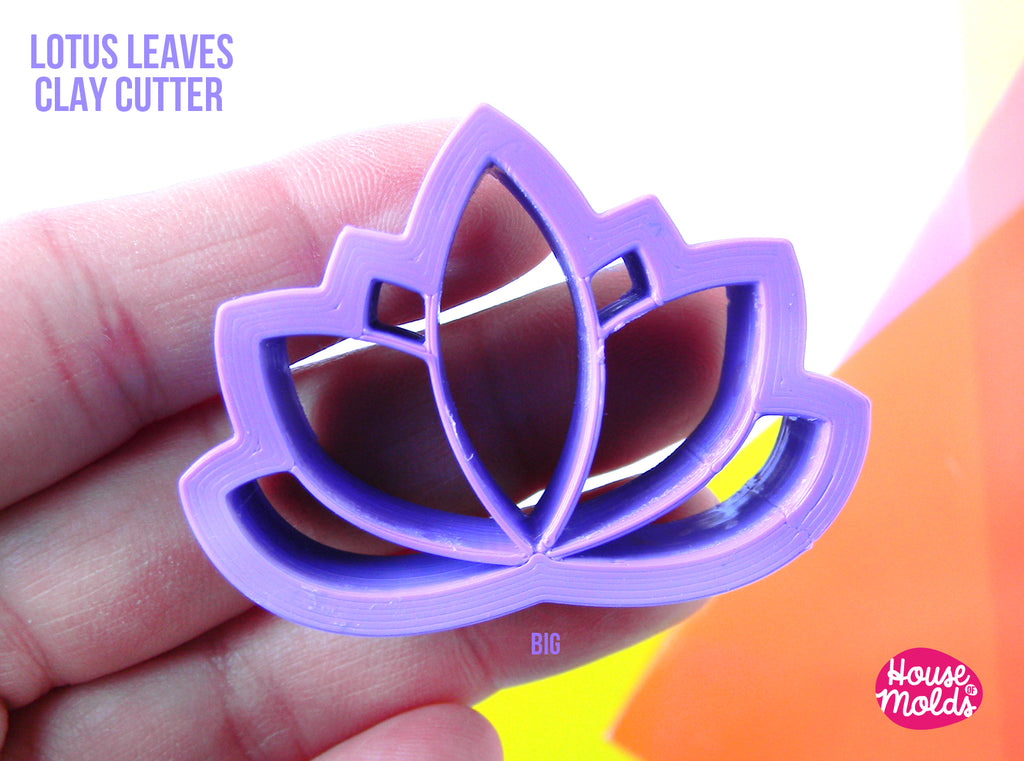 LOTUS LEAVES CLAY CUTTER  - BIOBASED PLA - CLEAN CUT EDGES - House of Molds