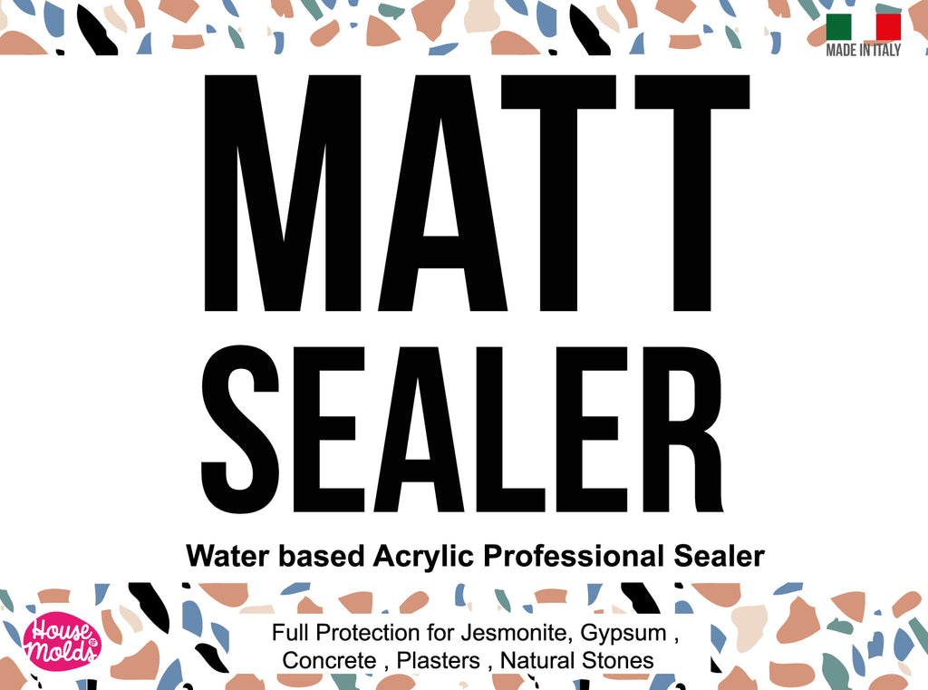 MATT SEALER for Jesmonite, Gypsum , Cement castings  - Best sealing and Protection against water and stain -READY TO SHIP
