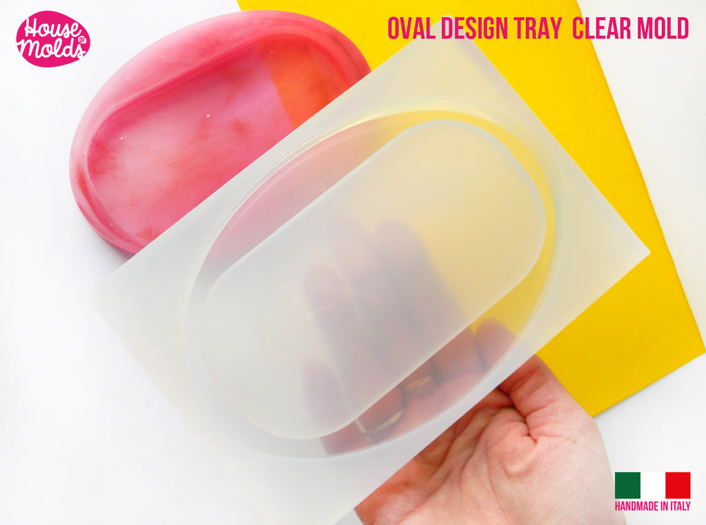 Oval Tray  Clear Mold - modern tray  mold - 16,5 cm x 11,3 cm-super glossy - house of molds