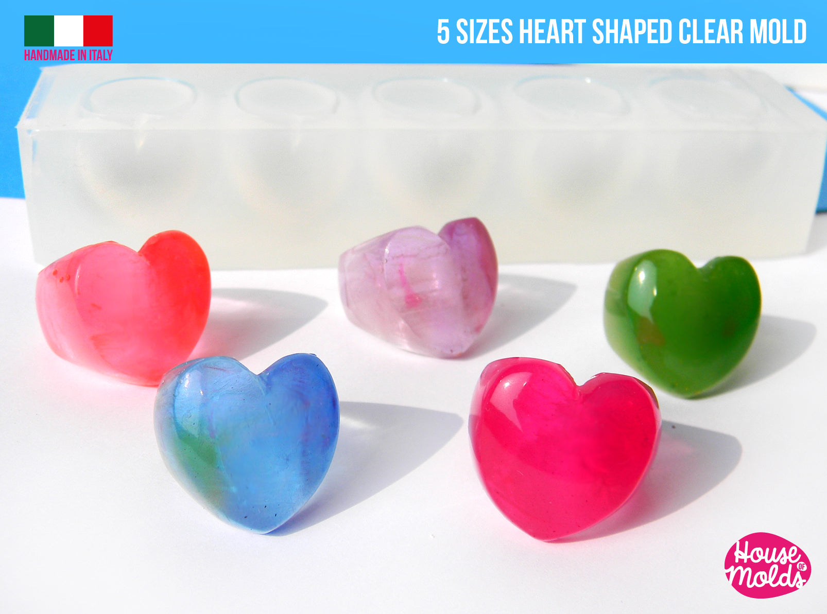 6 Cavities Hearts Silicone Soap Mold Heart Soap Mold Heart Silicone Molds  Plaster Mold Ice Mold Silicone Mold Heart Chocolate Mold 