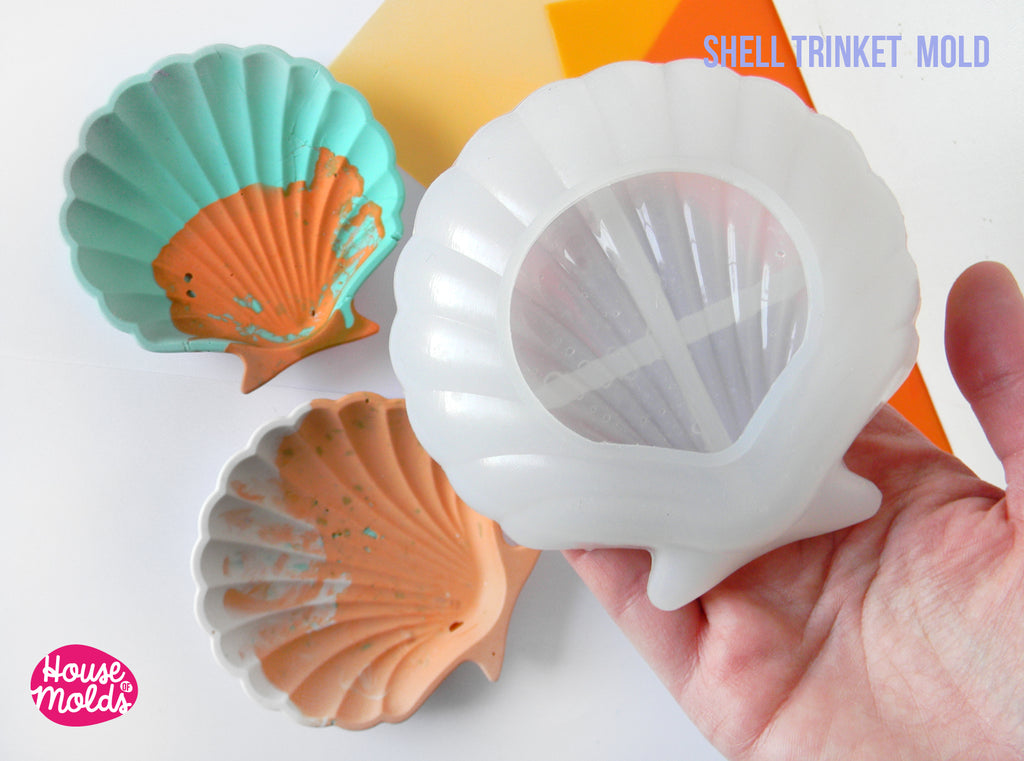 Shell Trinket Dish industrial Mould  - 10 x 10,5 cm  thickness 2 cm - READY TO SHIP