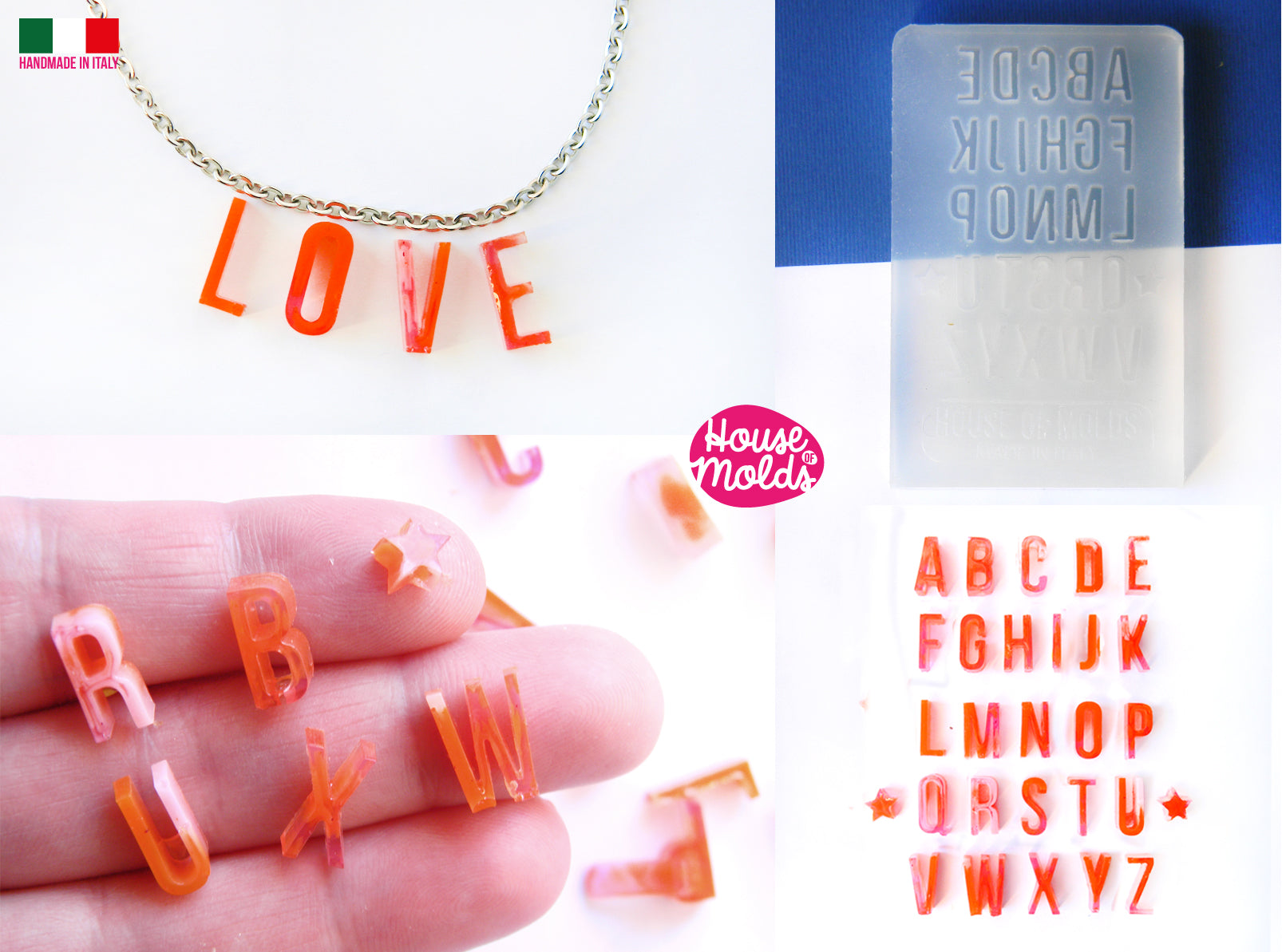 Wholesale Small DIY Resin Mold for Letters Alphabet Jewelry