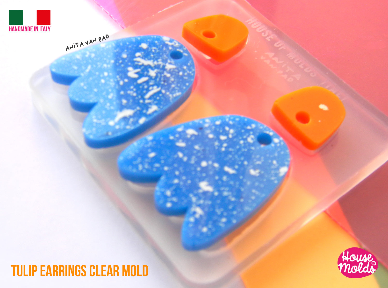 Flat Teardrop earrings clear silicone mold-60s earrings Drops Mold,ear –  House Of Molds