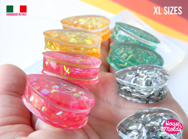 Drop Shaped Plugs Clear Mold - 6 Sizes Silicone Mold 12 cavityes-Multi ...