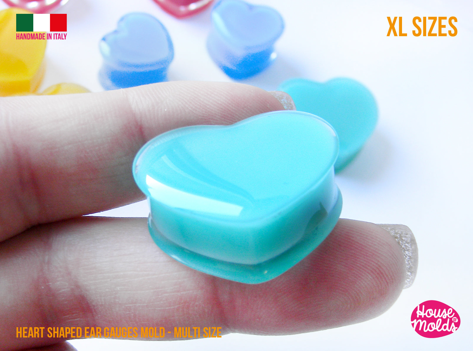 Heart Shaped Plugs Clear Mold - 6 Sizes Silicone Mold 12 cavityes-Mult –  House Of Molds