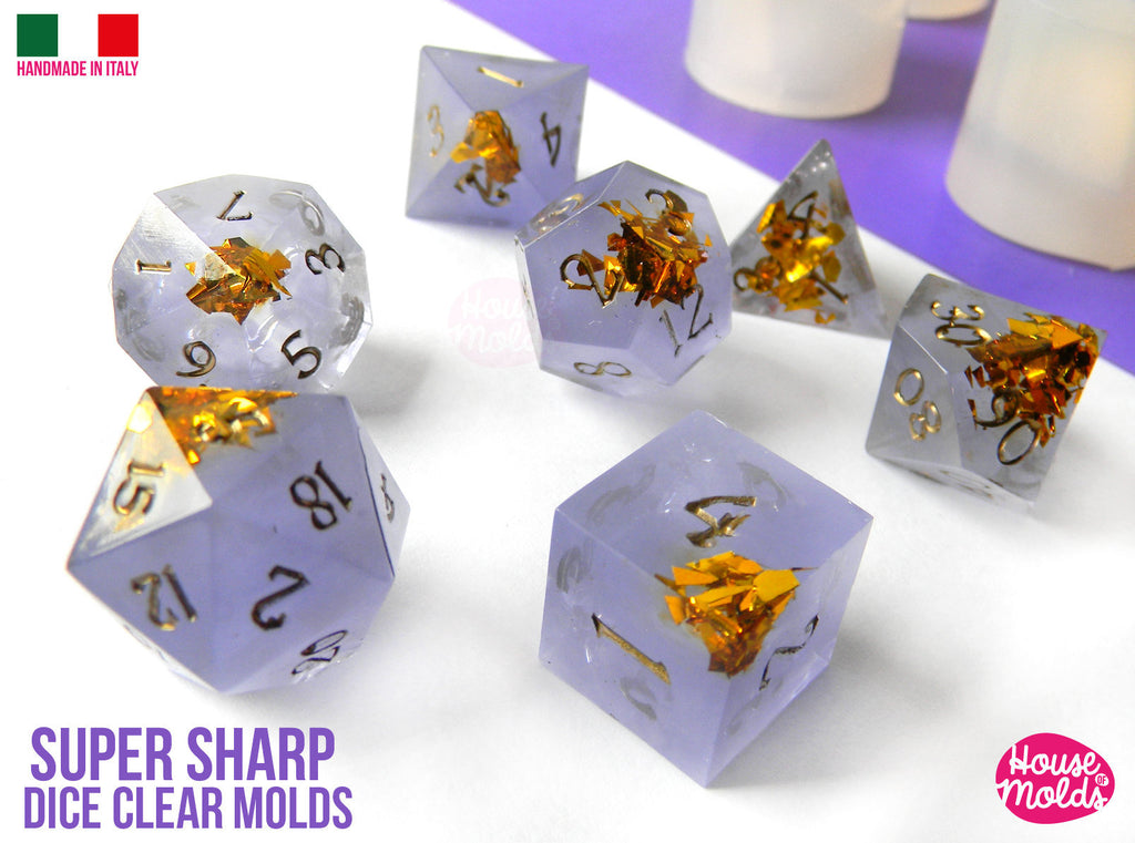 Blank Gaming DND Dice Clear Silicone Mold -   Diy resin crafts, Silicone  molds, Clear silicone