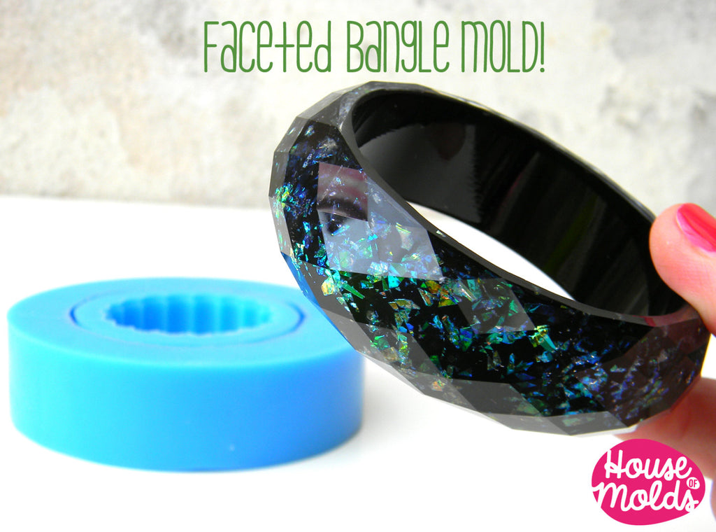 Faceted Bangle Silicone Mold Bracelet Mould Silicone Moulds 