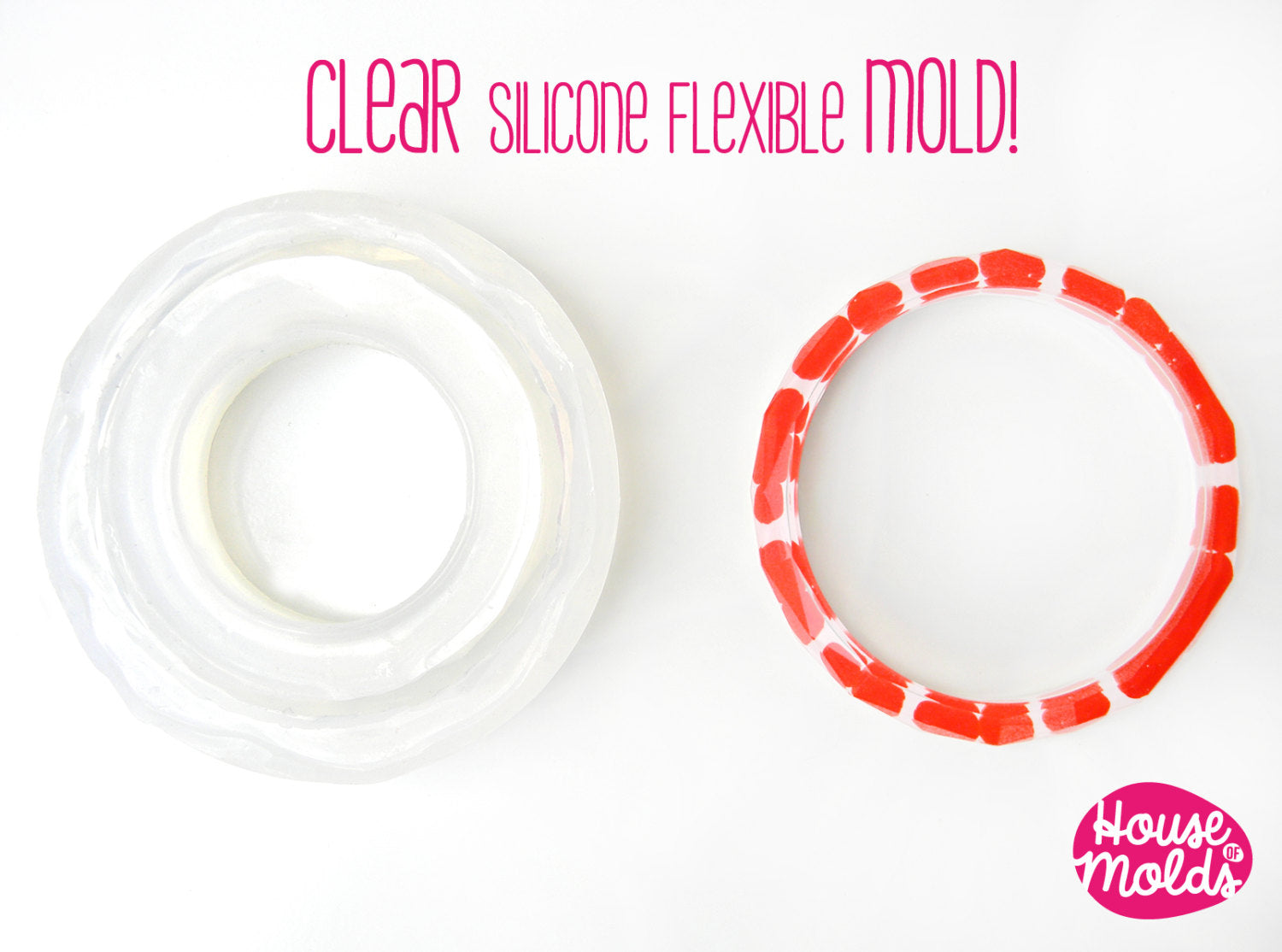 Buy Large Bangle Silicone Mold, Resin Bracelet Mold, Silicone Moulds, Epoxy  Resin Jewelry Mold, Transparent Clear, Resin Bangle Mold DIY MB22 Online in  India - Etsy
