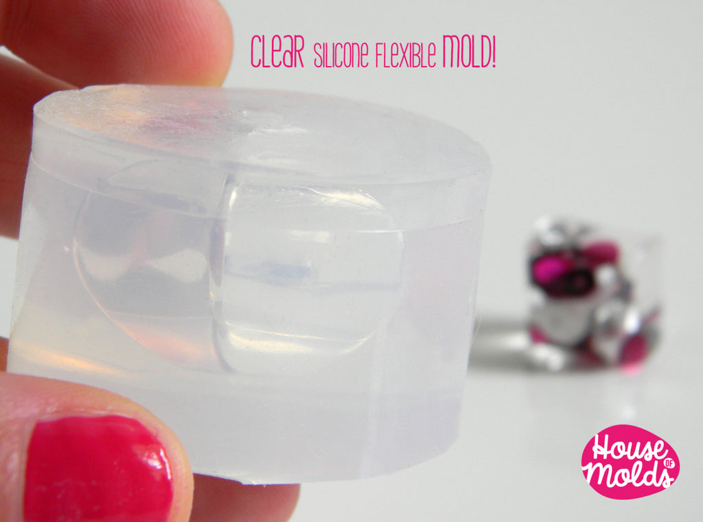 Clear Mold for Twisted Squared Pendant  ,Mold for resin earrings or  necklace-House of Molds Super Transparent Mold
