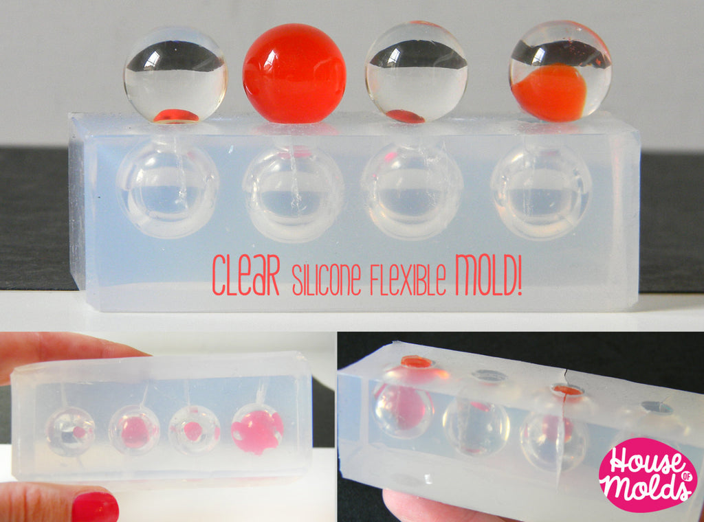 20 mm spheres 2 Clear Molds - super shiny - house of mold – House